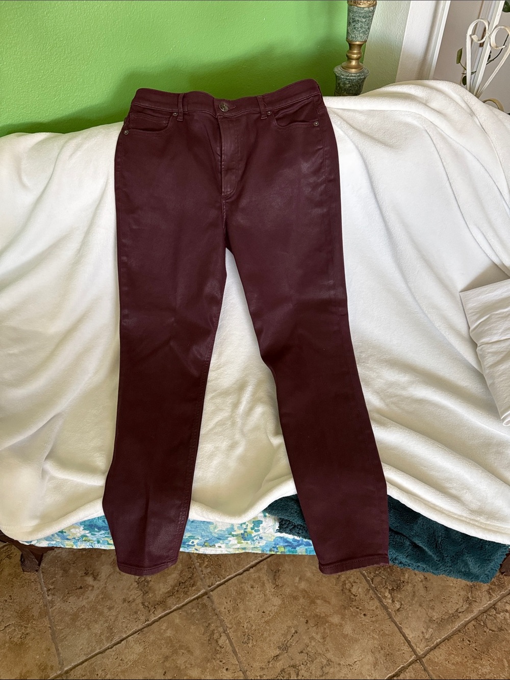 Express Women's Wine Skinny Jeans
